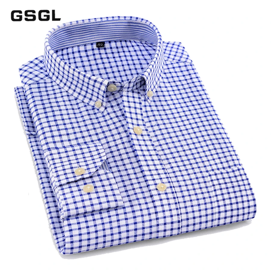 Mens Long Sleeve Plaid Striped Solid Oxford Dress Shirt with Left Chest Pocket Male Casual Slim fit Tops Button Down Shirts
Mens Long Sleeve Plaid Striped Solid Oxford Dress Shirt with Left Chest Pocket Male Casual Slim fit Tops Button Down Shirts