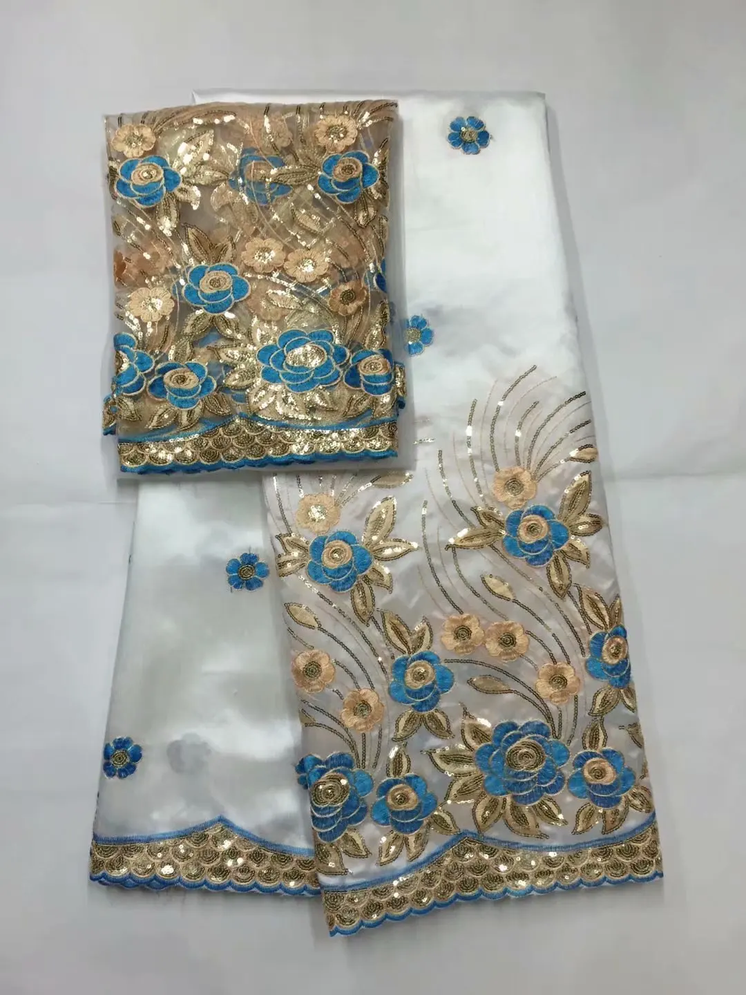 white indian george lace african sequin fabric nigerian french lace embroidery fabric high quality 7yard/lot
white indian george lace african sequin fabric nigerian french lace embroidery fabric high quality 7yard/lot