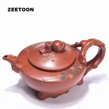300cc Authentic Yixing Teapot Purple Clay Peach Plum Pot Chinese Master Tea Set Tea Maker Pot Zisha Kettle Vintage Home Decor
300cc Authentic Yixing Teapot Purple Clay Peach Plum Pot Chinese Master Tea Set Tea Maker Pot Zisha Kettle Vintage Home Decor