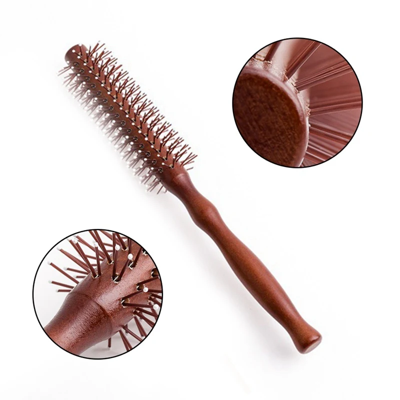 Roll Round Comb Hair Brush Bristle Pig Mane Brown Bristles Wood Handle For Curly Hair Round Bristles Tips
Roll Round Comb Hair Brush Bristle Pig Mane Brown Bristles Wood Handle For Curly Hair Round Bristles Tips