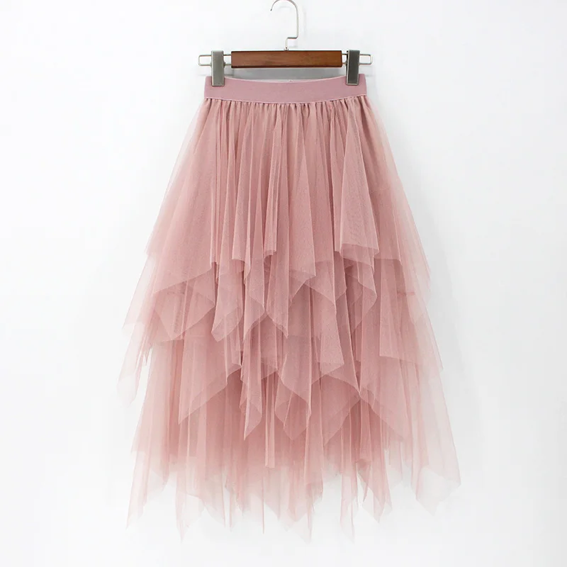 2019 Spring Summer Jupe Tulle Femme Mesh Knee Length Asmmetrical Patchwork High Waist Irregular Hem Tutu Skirt Women
2019 Spring Summer Jupe Tulle Femme Mesh Knee Length Asmmetrical Patchwork High Waist Irregular Hem Tutu Skirt Women