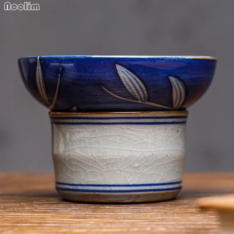 NOOLIM Blue and White Porcelain Hand-painted Tea Leak Tea Filter Jingdezhen Ice Crack Indigo Glaze Ceramic Tea Strainers
NOOLIM Blue and White Porcelain Hand-painted Tea Leak Tea Filter Jingdezhen Ice Crack Indigo Glaze Ceramic Tea Strainers