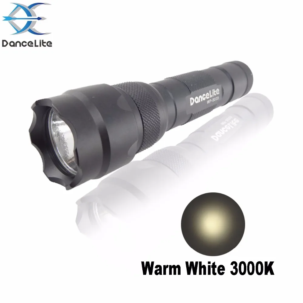 1PC DanceLite WF-502B XP-E Q5 Warm White 3000k 1-mode(on/off) Outdoor LED Flashlight Torch
1PC DanceLite WF-502B XP-E Q5 Warm White 3000k 1-mode(on/off) Outdoor LED Flashlight Torch