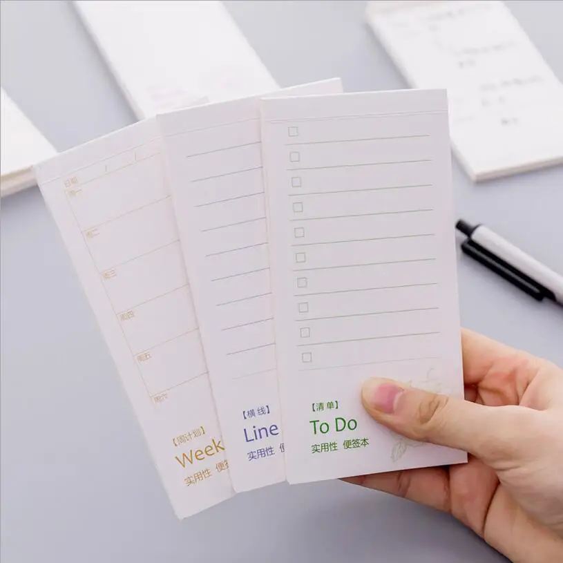 MUJI style Simple New Desk Weekly Daily Planner Cartoon Sticky Notes Stickers Paper Korean Stationery To Do List Office Supplies
MUJI style Simple New Desk Weekly Daily Planner Cartoon Sticky Notes Stickers Paper Korean Stationery To Do List Office Supplies