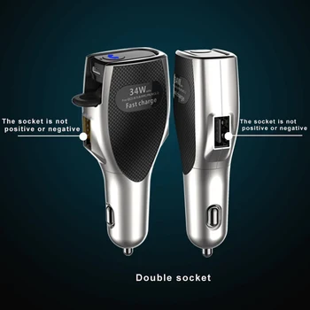 2 in 1 Car Charger Quick Charge 3.0 Dual USB with Bluetooth 4.0 Wireless Earphone GY88
2 in 1 Car Charger Quick Charge 3.0 Dual USB with Bluetooth 4.0 Wireless Earphone GY88