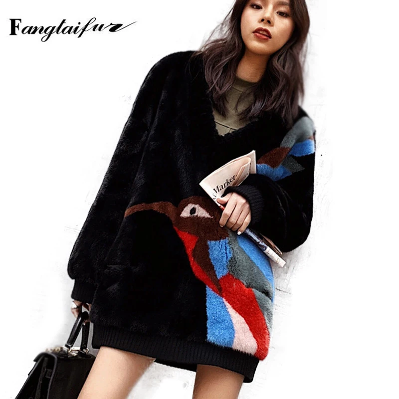 Fang Tai Fur 2019 Women Copenhagen Import Velvet Mink Fur Coat V-Neck 3D Print Bird Mink Coat Women's Medium Real Mink Fur Coats
Fang Tai Fur 2019 Women Copenhagen Import Velvet Mink Fur Coat V-Neck 3D Print Bird Mink Coat Women's Medium Real Mink Fur Coats