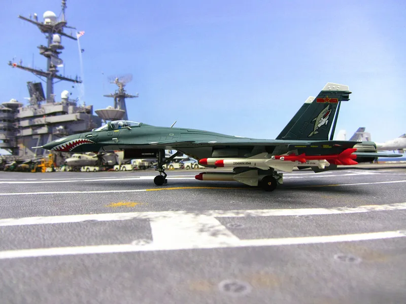 The aircraft carrier aircraft treasure shark loaded J15 China Airforce China Navy Su-33 fighter aircraft model 1:72
The aircraft carrier aircraft treasure shark loaded J15 China Airforce China Navy Su-33 fighter aircraft model 1:72