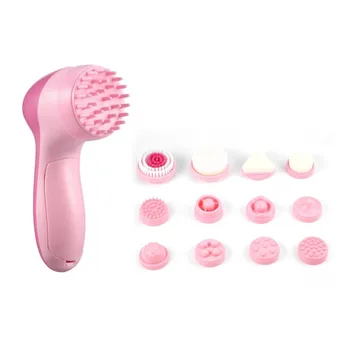 12 in 1 Female Electrical Facial Cleansing Brush Multifunction Face Body Massager Kit with Skin Cleaning Sponge Pink
12 in 1 Female Electrical Facial Cleansing Brush Multifunction Face Body Massager Kit with Skin Cleaning Sponge Pink