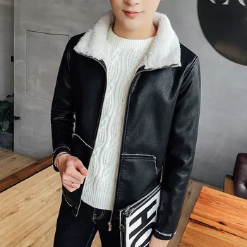 The leather jacket pourpoint young Korean cultivating new men's autumn winter men's cashmere leather coat and PU tide
The leather jacket pourpoint young Korean cultivating new men's autumn winter men's cashmere leather coat and PU tide