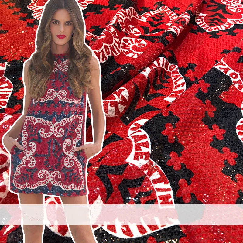 100x150cm Fashion Geometric Letter Red Polyester Cashew Flowers Sequin Fabric For Woman Dress Shirt Skirt Blouse DIY Sewing
100x150cm Fashion Geometric Letter Red Polyester Cashew Flowers Sequin Fabric For Woman Dress Shirt Skirt Blouse DIY Sewing