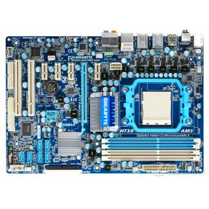 For Gigabyte GA-MA770T-UD3 Original Used Desktop Motherboard MA770T-UD3 770 Socket AM3 DDR3 SATA2 USB2.0 ATX
For Gigabyte GA-MA770T-UD3 Original Used Desktop Motherboard MA770T-UD3 770 Socket AM3 DDR3 SATA2 USB2.0 ATX
