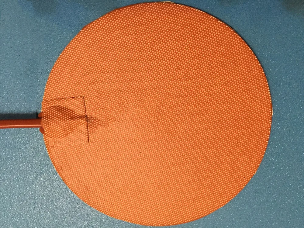 

110v 250w diametro 265mm rotonda flessibile e gomma di silicone riscaldamento pad elettrico-riscaldamento stampante 3d serie pad