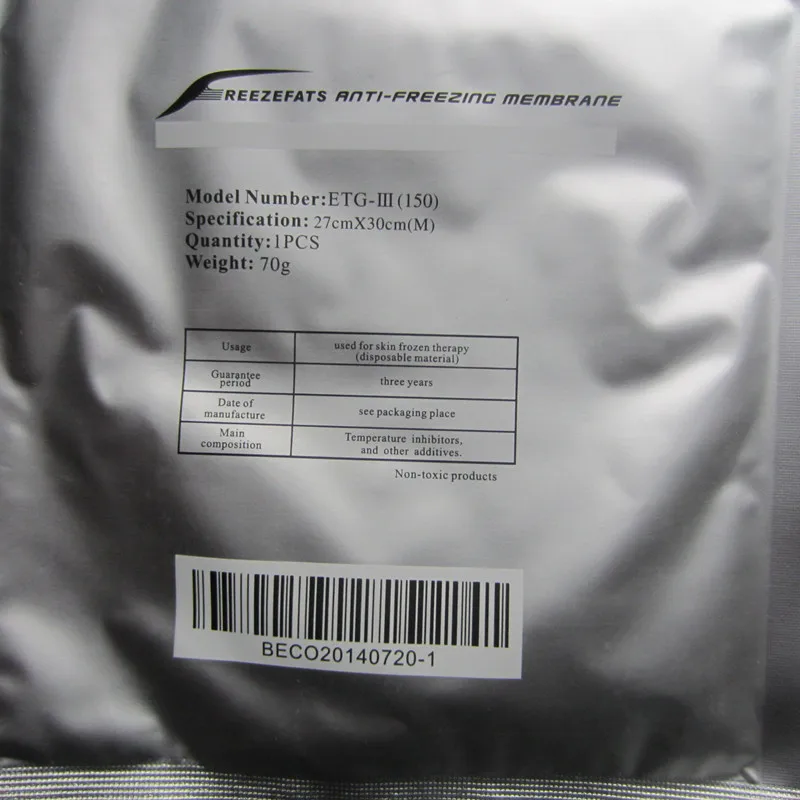 Top quality 1PC Anti Freeze Membrane Film Anti Cold Freeze Fat Cooling Weight Loss Therapy Cryo Pads Antifreeze Cooling Gel Film
Top quality 1PC Anti Freeze Membrane Film Anti Cold Freeze Fat Cooling Weight Loss Therapy Cryo Pads Antifreeze Cooling Gel Film