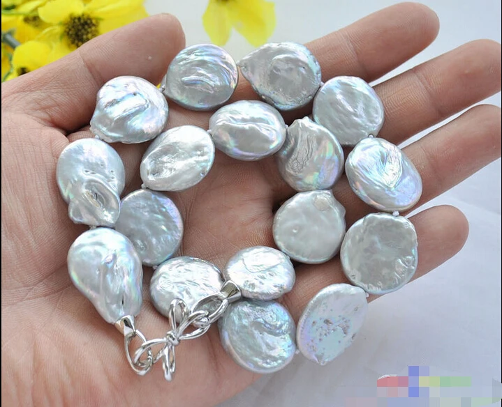 P5024 Huge 18" 22mm gray coin freshwater pearl necklace ^^^@^Noble style Natural Fine jewe FREE SHIPPING
P5024 Huge 18" 22mm gray coin freshwater pearl necklace ^^^@^Noble style Natural Fine jewe FREE SHIPPING