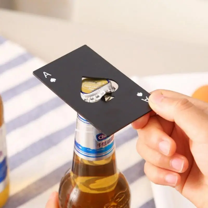 Poker Playing Card Of Spades Soda Bottle Cap Opener Stainless Steel Bottle Wine Opener Bar Tools Kitchen Accessories
Poker Playing Card Of Spades Soda Bottle Cap Opener Stainless Steel Bottle Wine Opener Bar Tools Kitchen Accessories