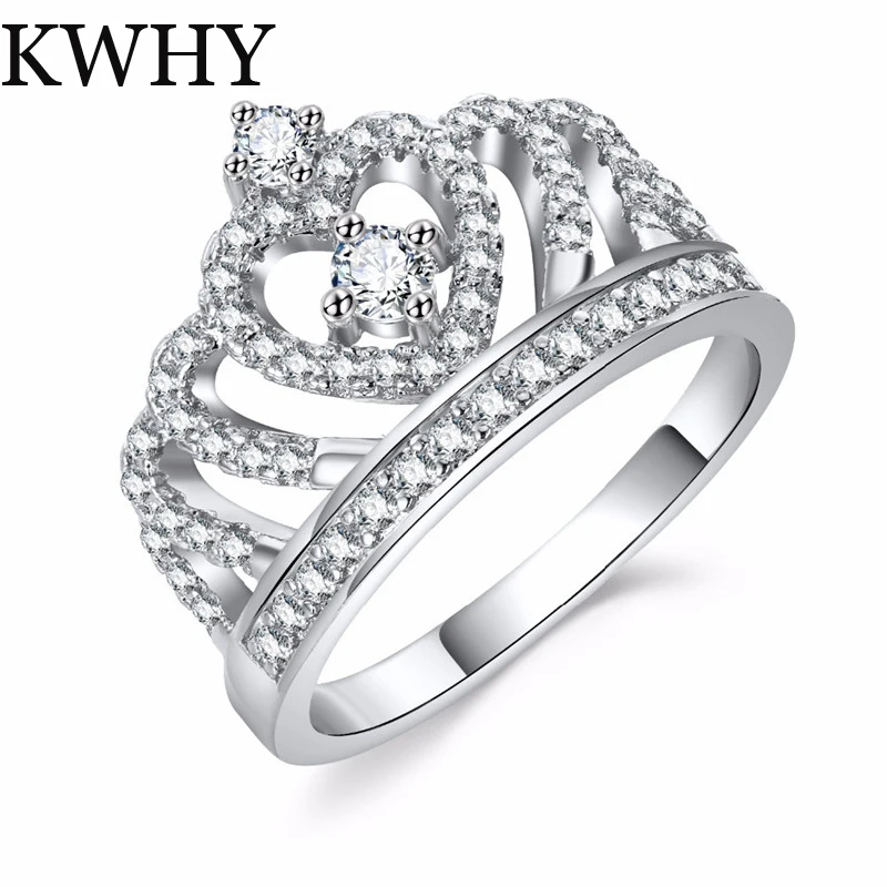 New Fashion Jewelry Crystal Crown Rings Silver Color Couple Gift Party Wedding Simple Hollow Heart Rings Wholesale Bridal Bijoux
New Fashion Jewelry Crystal Crown Rings Silver Color Couple Gift Party Wedding Simple Hollow Heart Rings Wholesale Bridal Bijoux