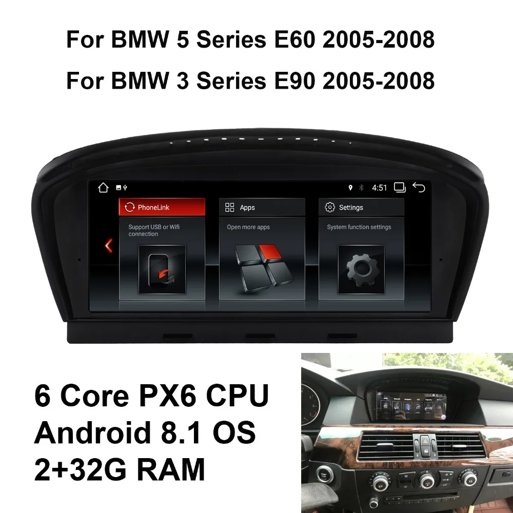 COIKA Android 8.1 System Car GPS Navi Radio For BMW E60 E90 2005-2012 IPS Touch Screen 6 Core PX6 CPU 2+32G RAM WIFI Google BT
COIKA Android 8.1 System Car GPS Navi Radio For BMW E60 E90 2005-2012 IPS Touch Screen 6 Core PX6 CPU 2+32G RAM WIFI Google BT