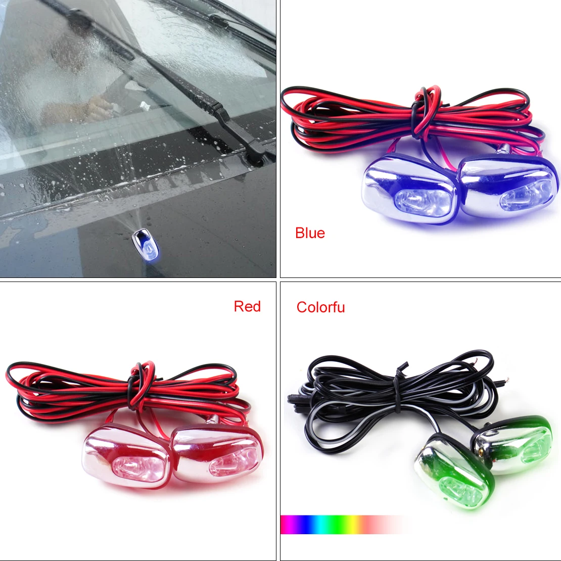 DWCX 2pcs LED Light Lamp Windshield Washer Wiper Jet Water Spray Nozzle Spout Wiper Washer Eye For Mercedes Audi Toyota VW Kia
DWCX 2pcs LED Light Lamp Windshield Washer Wiper Jet Water Spray Nozzle Spout Wiper Washer Eye For Mercedes Audi Toyota VW Kia