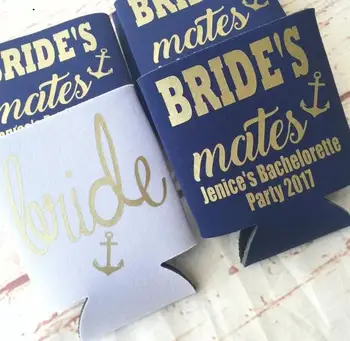 personalize Nautical wedding bride Drink Coolers, bridesmaid groomsmen proposal gifts Bachelorette Bottle Beer Can Holders
personalize Nautical wedding bride Drink Coolers, bridesmaid groomsmen proposal gifts Bachelorette Bottle Beer Can Holders