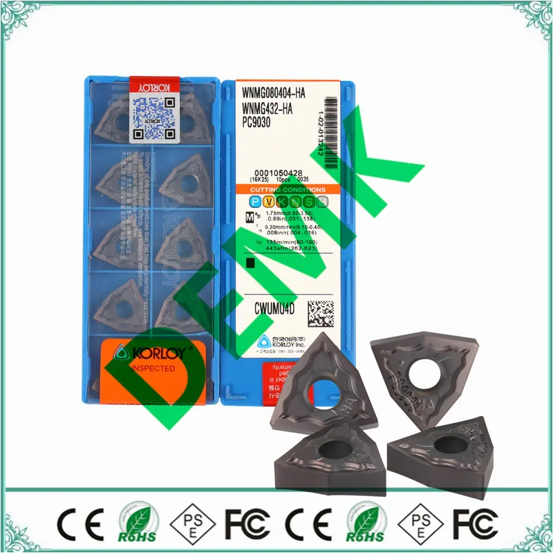 WNMG080404 WNMG080408 -HA PC9030 KORLOY ЧПУ карбидные фрезерные вставки с индексируемой концевой