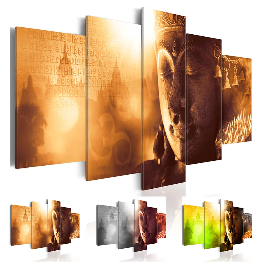 Fashion Wall Art Canvas Painting 5 Pieces Buddha Landscape Modern Home Decoration,Choose Color And Size No Frame
Fashion Wall Art Canvas Painting 5 Pieces Buddha Landscape Modern Home Decoration,Choose Color And Size No Frame