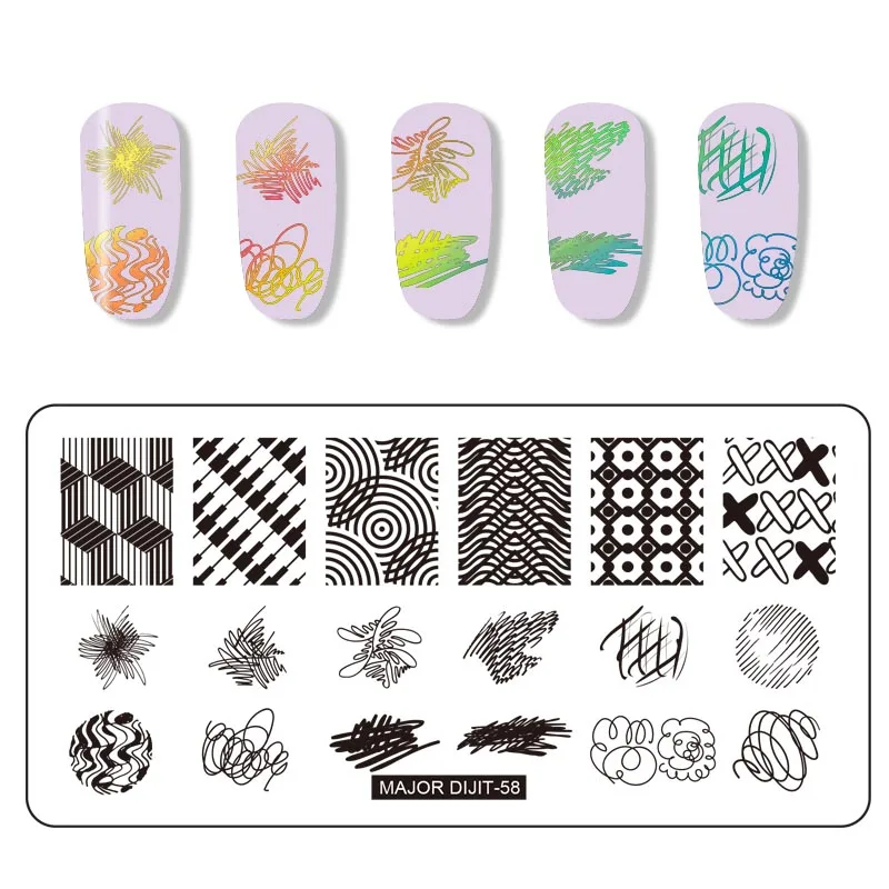 1Pcs Rectangle Lines Arrow Nail Art Stamping Plates Geometry Pattern Nail Stamp Plate Image Template Manicure Tools
1Pcs Rectangle Lines Arrow Nail Art Stamping Plates Geometry Pattern Nail Stamp Plate Image Template Manicure Tools