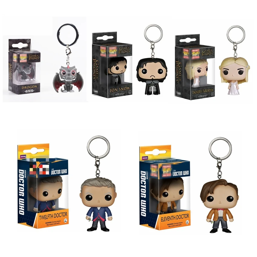 Doctor who Figures Toy Game of Thrones Deanerys/Khaleesi Jon Snow Drogon Pocket Keychain Magneto Wolverine With Box
Doctor who Figures Toy Game of Thrones Deanerys/Khaleesi Jon Snow Drogon Pocket Keychain Magneto Wolverine With Box