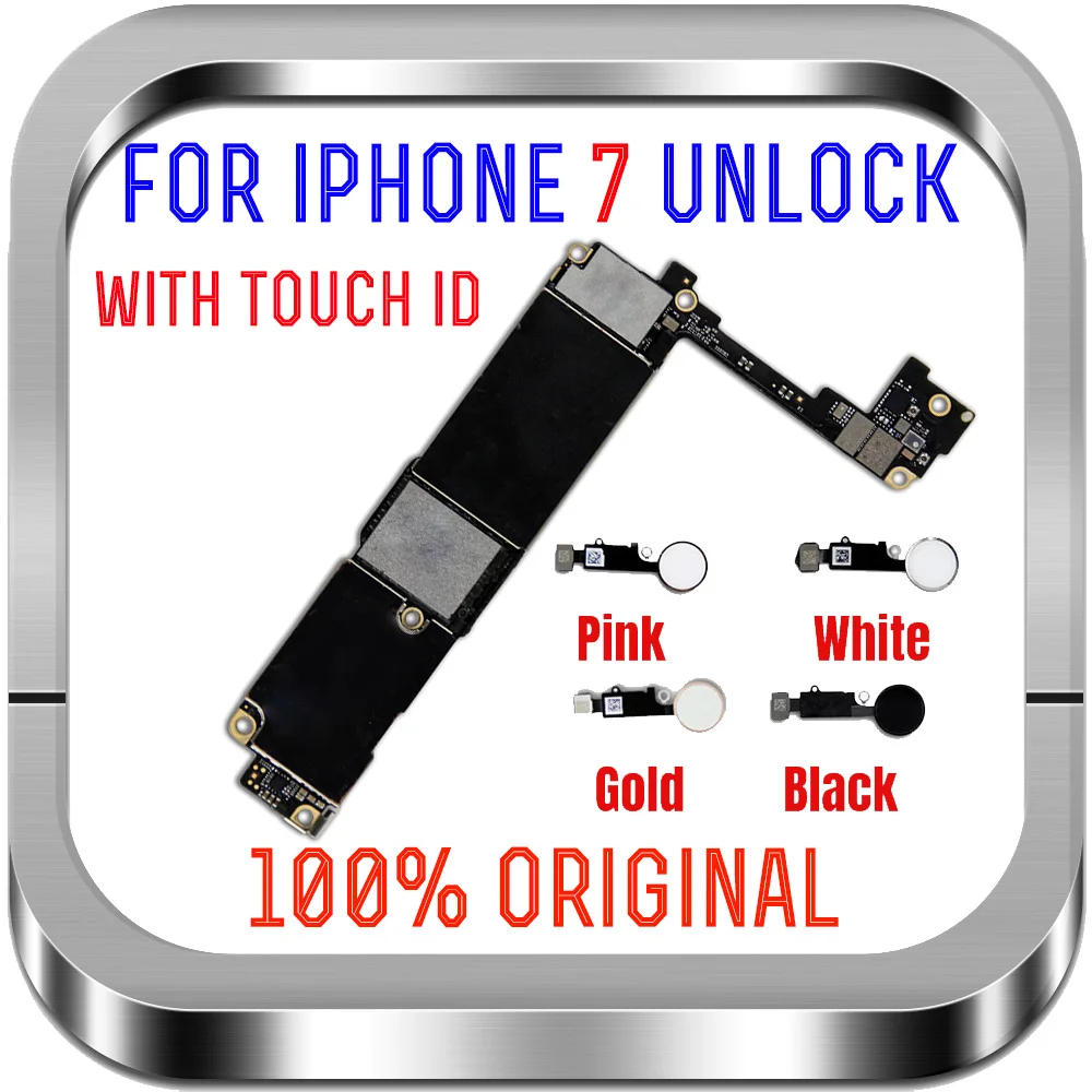 32GB Original unlocked for iPhone 7 Motherboard with Touch ID Logic Board ( With / without touch ID ) Silver / Black / Gold
32GB Original unlocked for iPhone 7 Motherboard with Touch ID Logic Board ( With / without touch ID ) Silver / Black / Gold