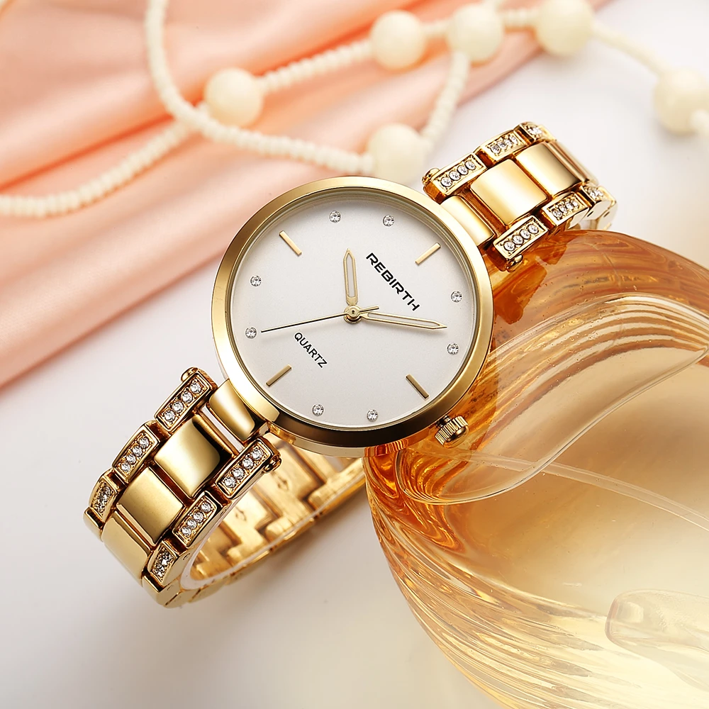 REBIRTH Brand Imitation Gold Plated Circles Strap Stainless Steel Back Shinning Women Watches Fashion Wrist Watch 
REBIRTH Brand Imitation Gold Plated Circles Strap Stainless Steel Back Shinning Women Watches Fashion Wrist Watch