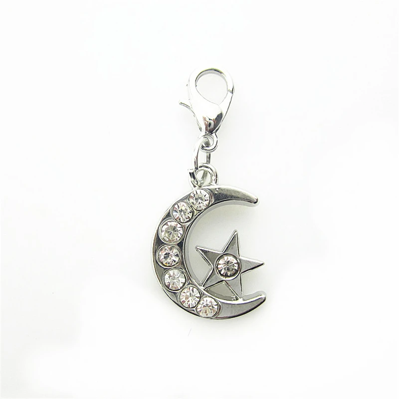 20pcs/lot Silver Crystal Moon snd star dangle charms lobster clasp Hanging Floating Charm DIY Jewelry Accessories Charms
20pcs/lot Silver Crystal Moon snd star dangle charms lobster clasp Hanging Floating Charm DIY Jewelry Accessories Charms