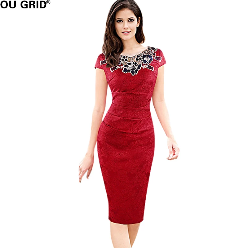 Women Vintage Print Elegant Party Dress 2017 Spring Summer Lace Patchwork Slim Short Sleeve O-neck Lady Office Work Pencil Dress
Women Vintage Print Elegant Party Dress 2017 Spring Summer Lace Patchwork Slim Short Sleeve O-neck Lady Office Work Pencil Dress