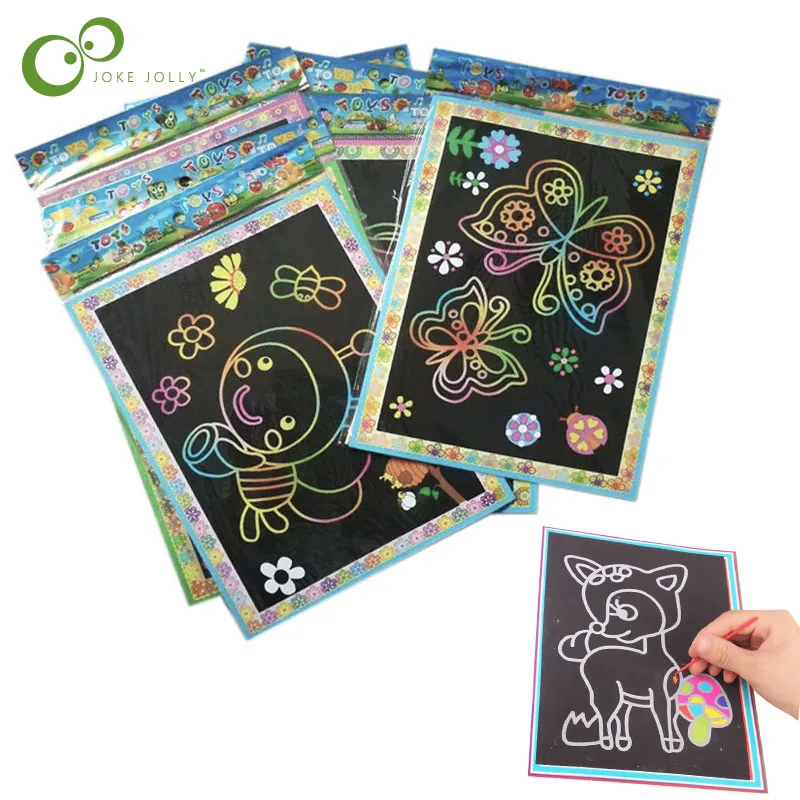 10pcs Child Kids Magic Scratch Art Doodle Pad Painting Card Educational Game Toys Early Learning Drawing Toys GYH
10pcs Child Kids Magic Scratch Art Doodle Pad Painting Card Educational Game Toys Early Learning Drawing Toys GYH