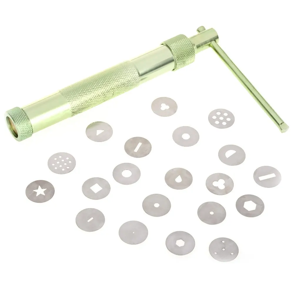 20 Tips Sugarcraft Decoration Tool With Green Color Confectionery Tool Baking Tools For Cakes Clay Fimo Extruder Craft Gun
20 Tips Sugarcraft Decoration Tool With Green Color Confectionery Tool Baking Tools For Cakes Clay Fimo Extruder Craft Gun