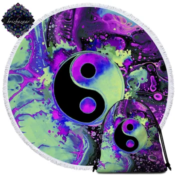 Jasper Yin Yang by Brizbazaar Beach Towel Tai Chi Microfiber Bath Towel Colorful Round Towels Watercolor Bubbles Serviette 150cm
Jasper Yin Yang by Brizbazaar Beach Towel Tai Chi Microfiber Bath Towel Colorful Round Towels Watercolor Bubbles Serviette 150cm