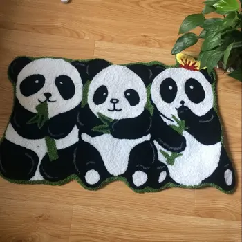 80cm*50cm 3 Pandas Rug Handmade Rugs Non-slip Floor Mats for Bathroom Animal Rug for Kids Small, 19"x31"
80cm*50cm 3 Pandas Rug Handmade Rugs Non-slip Floor Mats for Bathroom Animal Rug for Kids Small, 19"x31"