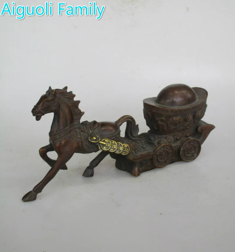 AAA+Rare Chinese Old Copper Carved Big Horse Money Car Statue/Metal Sculpture Craft For Home Decoration Antique Collection
AAA+Rare Chinese Old Copper Carved Big Horse Money Car Statue/Metal Sculpture Craft For Home Decoration Antique Collection