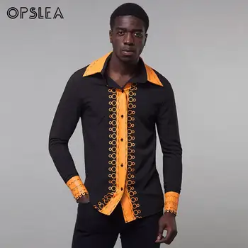 Opslea African Men Long Sleeve Lapel Shirt Dashiki Black Tribal Ethnic Print Slim Fit Clothes Casual Buttons Big Size Shirt Male
Opslea African Men Long Sleeve Lapel Shirt Dashiki Black Tribal Ethnic Print Slim Fit Clothes Casual Buttons Big Size Shirt Male