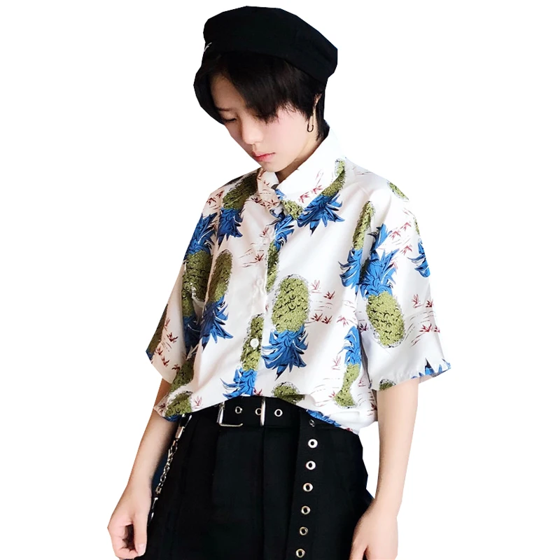 2019 New Summer Shirts Women's Beach Style Pineapple Pattern Shirts Loose Short Sleeve Harajuku Fruit Shirts #904
2019 New Summer Shirts Women's Beach Style Pineapple Pattern Shirts Loose Short Sleeve Harajuku Fruit Shirts #904