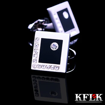 KFLK jewelry 2020 NEW shirt cufflinks for mens Brand cuff buttons Crystal cuff link Top Quality abotoaduras Black Jewelry
KFLK jewelry 2020 NEW shirt cufflinks for mens Brand cuff buttons Crystal cuff link Top Quality abotoaduras Black Jewelry
