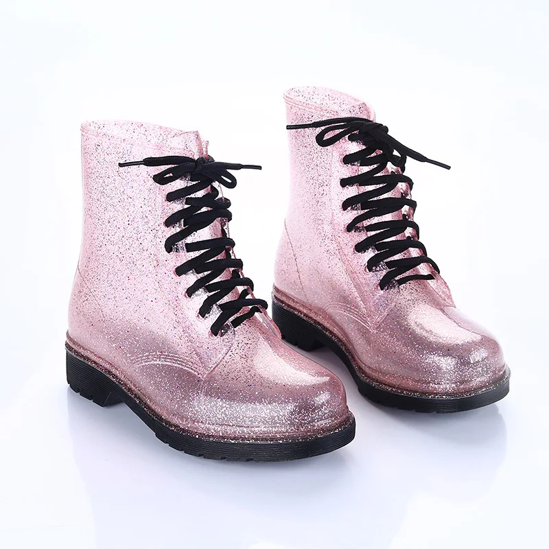 2019 New Fashion Girls Rainboots Transparent Lace-Up Jelly Rain Boots Women Waterproof Martin Boots Non-Slip Ankle Water Shoes
2019 New Fashion Girls Rainboots Transparent Lace-Up Jelly Rain Boots Women Waterproof Martin Boots Non-Slip Ankle Water Shoes
