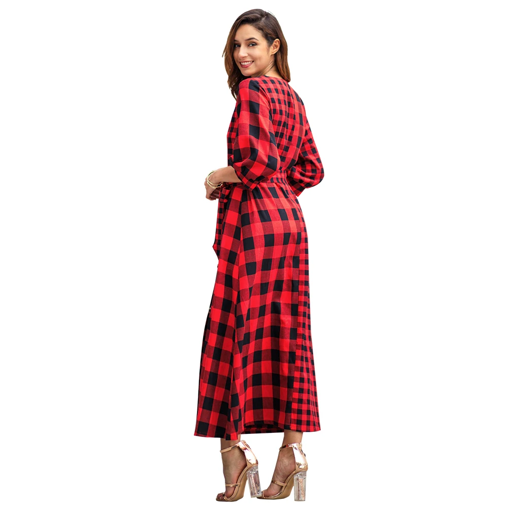 springtime new style women dress lattice Retro dress Sexy V-neck Seven-quarter sleeve Tether maxi dress Large size dress
springtime new style women dress lattice Retro dress Sexy V-neck Seven-quarter sleeve Tether maxi dress Large size dress