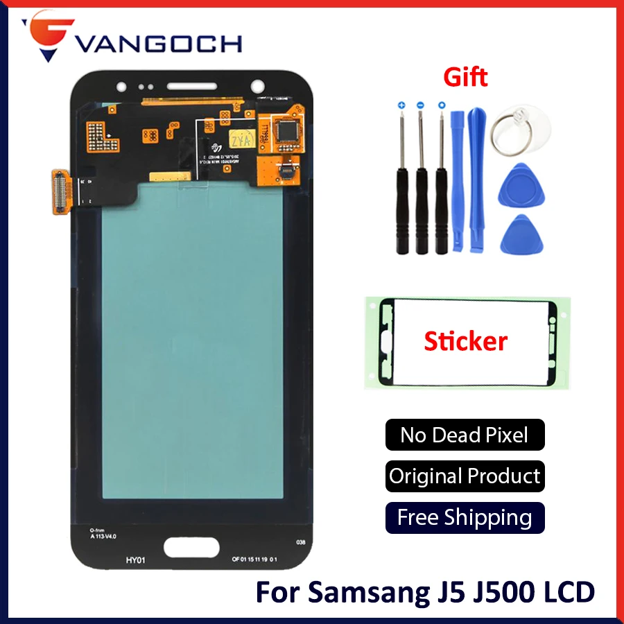 SUPER AMOLED For SAMSUNG Galaxy J5 2015 J500 J500F J500G J500Y J500M LCD Digitizer Assembly Replacement with Bright Adjustment
SUPER AMOLED For SAMSUNG Galaxy J5 2015 J500 J500F J500G J500Y J500M LCD Digitizer Assembly Replacement with Bright Adjustment