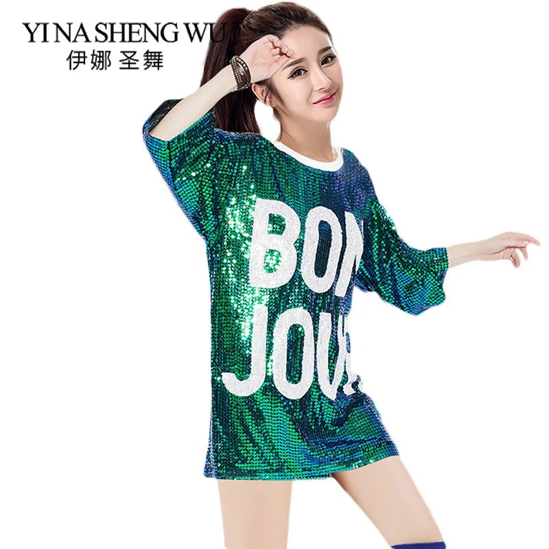 Adults Jazz Dance Costume Stage Performance DS Sequins Top Female Hip-Hop Dance Clothing Street Dance Wear Sequins Tops 2 Styles
Adults Jazz Dance Costume Stage Performance DS Sequins Top Female Hip-Hop Dance Clothing Street Dance Wear Sequins Tops 2 Styles