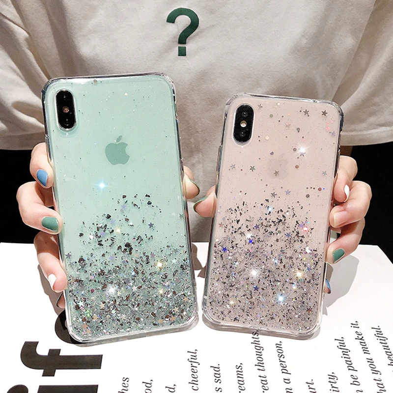 Shining Glitter Bling Sequins Case For iphone 8 7 Plus 6 6s Epoxy Star Transparent Case For iphone X XR XS MAX 10 Soft TPU Cover
Shining Glitter Bling Sequins Case For iphone 8 7 Plus 6 6s Epoxy Star Transparent Case For iphone X XR XS MAX 10 Soft TPU Cover