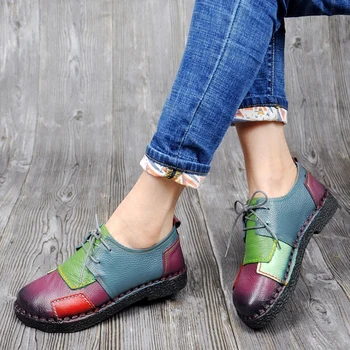 Fashion Women's Handmade Shoes Genuine Leather Flat Lacing Mother Shoes Woman Loafers Soft Comfortable Casual Shoes Women Flats
Fashion Women's Handmade Shoes Genuine Leather Flat Lacing Mother Shoes Woman Loafers Soft Comfortable Casual Shoes Women Flats