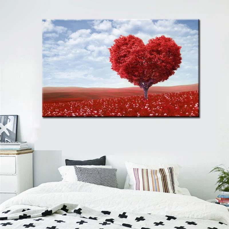 Modern Romantic Sea of Flowers Landscape Canvas Painting Red Love Tree Digital Print Poster Wall Art Picture for Home Decoration
Modern Romantic Sea of Flowers Landscape Canvas Painting Red Love Tree Digital Print Poster Wall Art Picture for Home Decoration