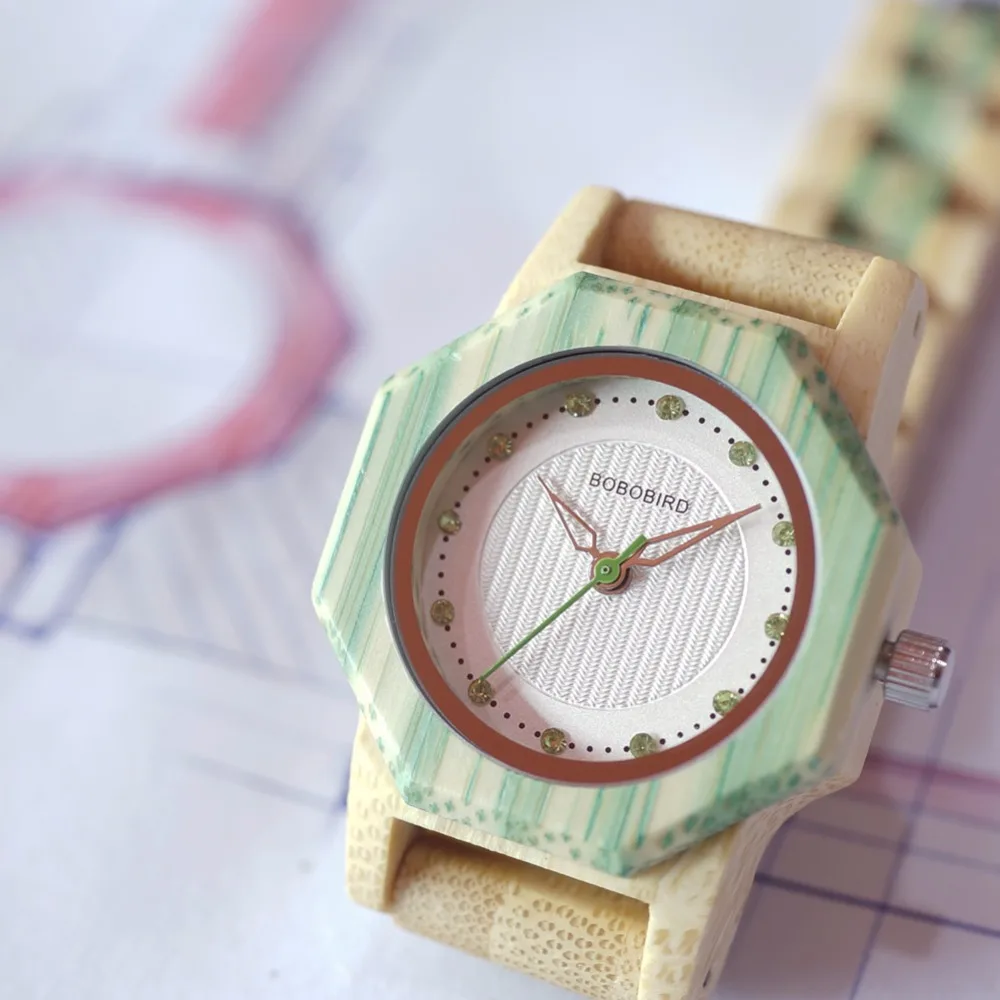 different colors wooden women watches C11.002