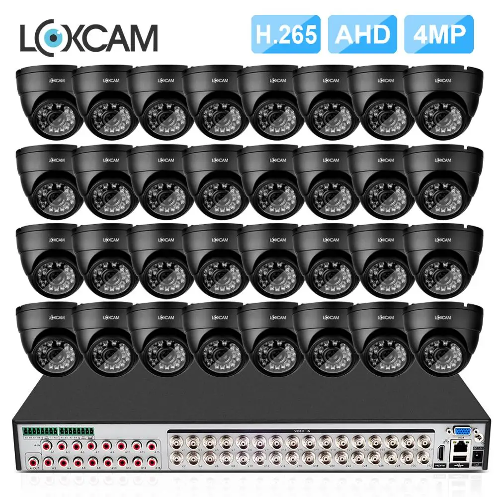 LOXCAM H.265+ 32Ch 4MP DVR Kit 32ch CCTV System 4MP IP66 indoor outdoor Security Camera Night Vision video Surveillance system
LOXCAM H.265+ 32Ch 4MP DVR Kit 32ch CCTV System 4MP IP66 indoor outdoor Security Camera Night Vision video Surveillance system