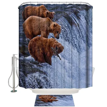 Brown Bear Shower Curtain Doormat Sets Bathroom Accessory Sets 2 Piece Bathroom Set Shower Curtain Sets Waterproof House Rings
Brown Bear Shower Curtain Doormat Sets Bathroom Accessory Sets 2 Piece Bathroom Set Shower Curtain Sets Waterproof House Rings