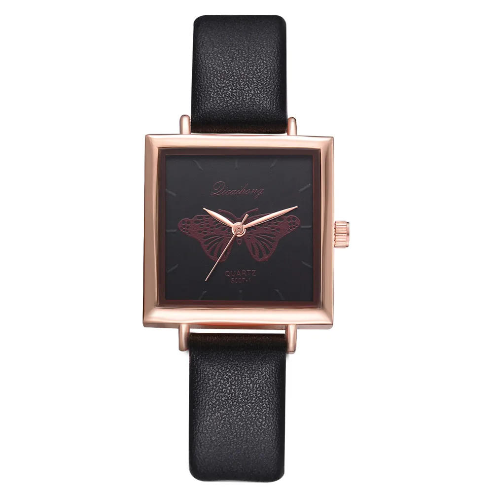 Women watches Square Wrist Leather Luxury Quartz stainless steel Watch Ladies watch butterfly clock fashion relogio feminino 30X
Women watches Square Wrist Leather Luxury Quartz stainless steel Watch Ladies watch butterfly clock fashion relogio feminino 30X